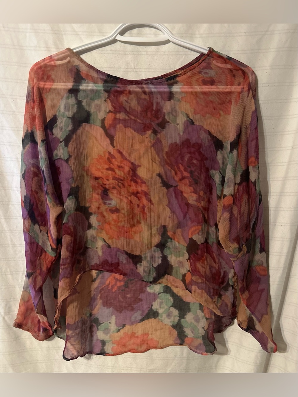 Betsey Johnson Flowy Floral Boho Maximalist Colourful Top